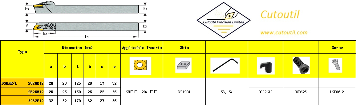 DSBNR/L 2020K12-External Turning D Type