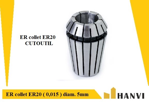 ER collet ER20 ( 0,015 ) diam. 5mm-Hanvitools