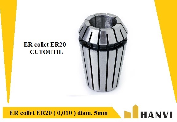 ER collet ER20 ( 0,010 ) diam. 5mm-Hanvitools
