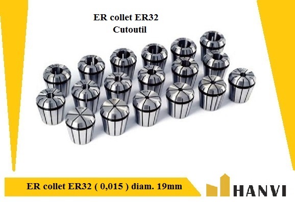 ER collet ER32 ( 0,015 ) diam. 19mm-Hanvitools