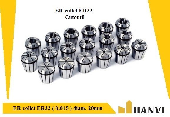 ER collet ER32 ( 0,015 ) diam. 20mm-Hanvitools