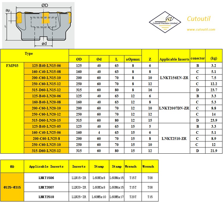 FMP03-125B40-LN15-06-Milling Tools